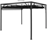 vidaXL Pavillon, Gartenpavillon mit ausziehbarem Dach 3&times;3 m Anthrazit
