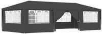 vidaXL Partyzelt, Profi-Pavillon mit Seitenw&auml;nden 4&times;9 m Anthrazit 90 g/m&sup2;