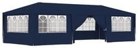 vidaXL Partyzelt, Profi-Pavillon mit Seitenw&auml;nden 4&times;9 m Blau 90 g/m&sup2;