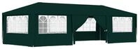 vidaXL Partyzelt, Profi-Pavillon mit Seitenw&auml;nden 4&times;9 m Gr&uuml;n 90 g/m&sup2;