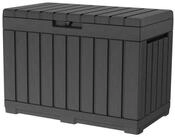 Keter Gartenbox Kentwood, 190 Liter, Anthrazit, Deckel bis 260 kg belastbar,