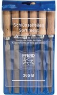 Pferd Feile Schl&uuml;sselfeilen-Set Hieb 2 inkl. Feilenheften in