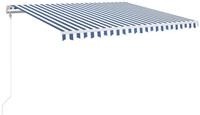 vidaXL Markise Markise Automatisch Einziehbar 400x350 cm Blau und Wei&szlig; (1-St)