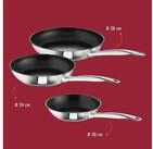 ROHE Germany Bratpfanne Bobby, Edelstahl (Set, 3-tlg., 3 x Pfanne), &Oslash; 20 cm, 24 cm,
