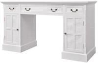 vidaXL Schreibtisch Schreibtisch Sekret&auml;r Wei&szlig; 140 x 48 x 80 cm