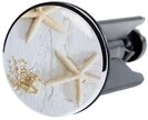 Sanilo Waschbeckenst&ouml;psel Seesterne Grau, &Oslash; 4.0 cm, hochwertig, universell, mit