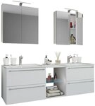 VCM Waschtisch 3-tlg. Doppel Waschplatz Waschtisch Badinos XXL (3-St)