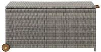 vidaXL Gartenbox, Garten-Auflagenbox Hellgrau 120x65x61 cm Poly Rattan
