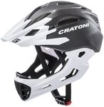 Cratoni Fahrradhelm C-Maniac (Full Protection) schwarz/weiss matt