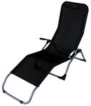 DEGAMO Wellnessliege SYLT, 1 St., Gestell Stahl silbergrau, Kunstgewebe schwarz,