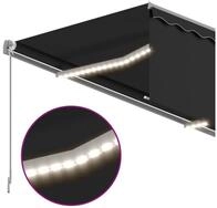 vidaXL Markise 45 x 3 m Automatische Markise mit Volant LED Windsensor 4,5x3m...
