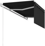 vidaXL Markise Markise Automatisch Einziehbar mit Volant 3,5x2,5 m Anthrazit
