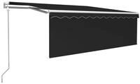 vidaXL Markise Markise Automatisch mit Rollo LED Windsensor 4x3 m Anthrazit (1-St)