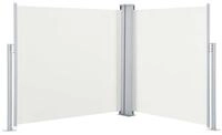vidaXL Seitenmarkise Ausziehbare Seitenmarkise Cremewei&szlig; 120 x 600 cm (1-St)