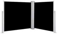 vidaXL Seitenmarkise Ausziehbare Seitenmarkise Schwarz 120 x 600 cm (1-St)