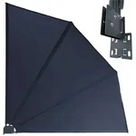 Quick Star Sichtschutzf&auml;cher mit Easy Mount Wandplatte, Blickdicht und Wetterfest