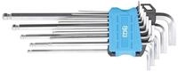 BGS technic Schraubendreher BGS Winkelschl&uuml;ssel-Satz extra lang Zollgr&ouml;&szlig;en