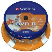 Verbatim DVD-Rohling 25 Verbatim Rohlinge DVD-R full printable 4,7GB 16x Spindel