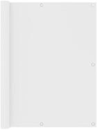 vidaXL Seitenmarkise 120 x 500 cm Balkon-Sichtschutz Wei&szlig; 120x500 cm Oxford-Gewebe