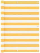 vidaXL Seitenmarkise 120 x 300 cm Balkon-Sichtschutz Wei&szlig; und Gelb 120x300 cm