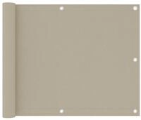 vidaXL Seitenmarkise 75 x 500 cm Balkon-Sichtschutz Beige 75x500 cm Oxford-Gewebe