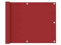 vidaXL Balkonsichtschutz Balkon-Sichtschutz Rot 90x300 cm Oxford-Gewebe (1-St) rot