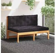 vidaXL Sitzkissen vidaXL Palettenauflagen 2 Stk. Baumwolle Schwarz