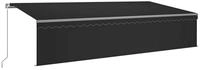 vidaXL Markise Markise Manuell Einziehbar mit Rollo 6x3 m Anthrazit (1-St)