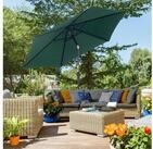 Outsunny Sonnenschirm Marktschirm mit Handkurbel, aus Alu 180/ Polyester, LxB:
