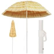 vidaXL Sonnenschirm Strandschirm Natur 240 cm Hawaii-Stil