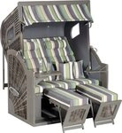 SunnySmart Strandkorb Rustikal 405 Z Comfort XL, BxTxH: 135x90x160 cm, Volllieger,