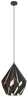 EGLO H&auml;ngeleuchte CARLTON 1 Pendellampe, Stahl, E27, IP20, Retro, Esstischlampe,