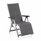 KETTLER Gartenstuhl Kettler Relaxsessel Basic Plus padded silber/anthrazit Hochlehner