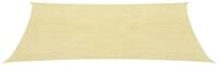 vidaXL Sonnensegel, Sonnenschirm HDPE Quadratisch 2 x 2 m Beige