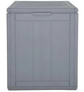 vidaXL Gartenbox, Garten-Aufbewahrungsbox 90 L Grau PP Rattan