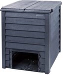 GARANTIA Thermokomposter Thermo Wood Komposter Kunststoff anthrazit-braun 400 L inkl