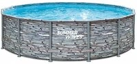SUMMER WAVES Pool Frame Pool (Komplettset, 5-tlg., Filterpumpe, Einstiegsleiter,