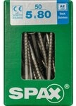 SPAX Holzbauschraube Spax Universalschrauben 5.0 x 80 mm TX 20 Senkkopf