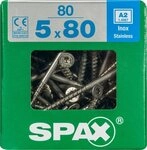 SPAX Spanplattenschraube SPAX A2 ROSTFREI TRX 5 X 80 MM 80 ST