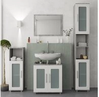 Vicco Badspiegel Kiko, Beton/Wei&szlig;, 45 x 60 cm (1-St)