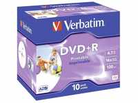 Verbatim DVD-Rohling 16xDVD+R Printable 10er Jewelcase, Bedruckbar