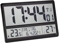 TFA Dostmann Funkwanduhr Digital XL-Wanduhr TFA 60.4520.01 mit Innentemperatur Datum