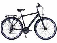 HAWK Bikes Trekkingrad HAWK Trekking Gent Premium Black, 24 Gang microSHIFT,...
