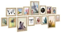 PHOTOLINI Bilderrahmen 15er Set breite Rahmen 10x15 bis 21x30 cm, extra Zubeh&ouml;r,