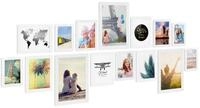 PHOTOLINI Bilderrahmen 15er Set breite Rahmen in verschiedenen Formaten f&uuml;r