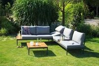 acamp Gartenlounge-Set 4-teilige Sitzgruppe Paros mit Tisch & Eckteil,...