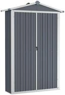 vidaXL Gartenhaus vidaXL Ger&auml;tehaus Grau 116x45x175 cm Verzinkter Stahl