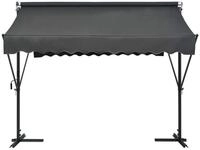 vidaXL Sonnensegel, Freistehende Markise 300x300 cm Anthrazit