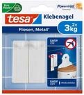 tesa Klebehaken tesa Klebenagel Fliesen&Metall, verstellbar, 2 St&uuml;ck, 3 kg