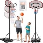 tectake Basketballkorb Basketballanlage Harlem (Komplettset, Mobiler